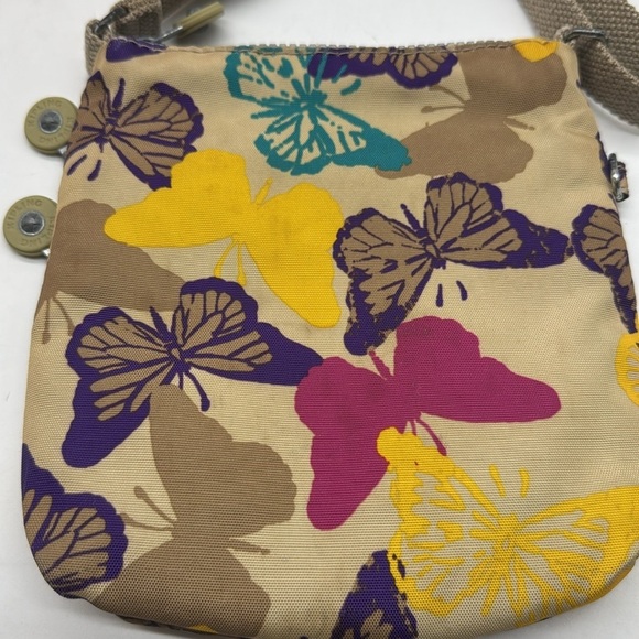 Kipling Floral Small Nylon Yellow Blue Crossbody MCB7197C - Picture 6 of 13